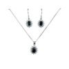 CONJUNTO DE PLATA FINA LADY DEE NEGRO CON CIRCON