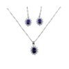 CONJUNTO DE PLATA FINA LADY DEE MORADO CON CIRCON