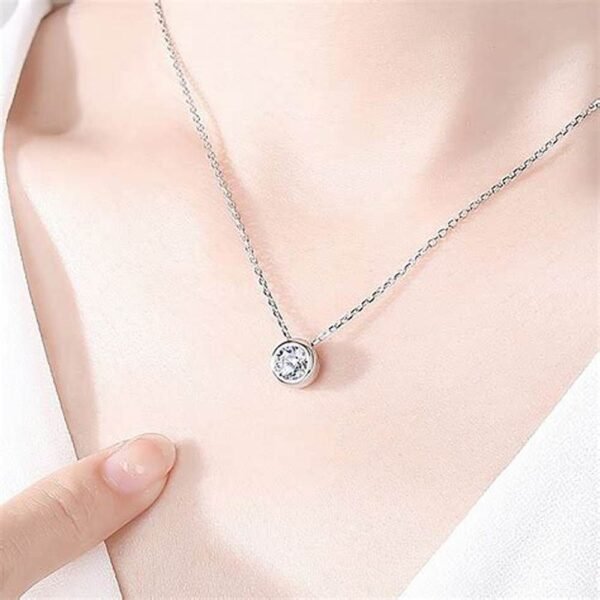 CONJUNTO DE PLATA FINA PUNTO DE LUZ CIRCÓN SIN VALIER