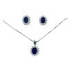 } CONJUNTO DE PLATA FINA LADY DEE AZUL CON CIRCON