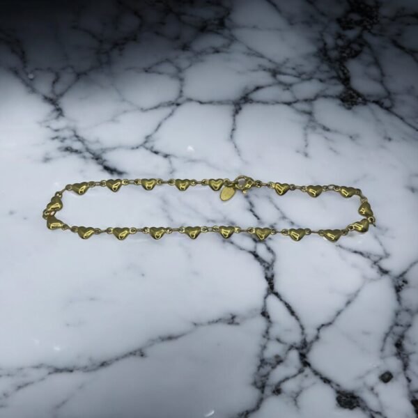 TOBILLERA EN ACERO QUIRURGICO DORADA