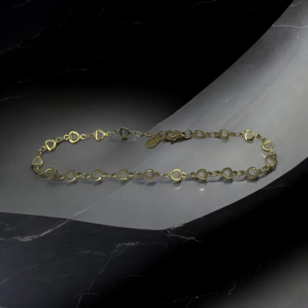 TOBILLERA EN ACERO QUIRURGICO DORADA