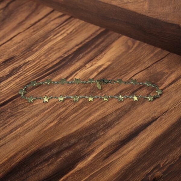 TOBILLERA EN ACERO QUIRURGICO DORADA