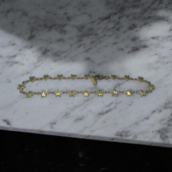 TOBILLERA EN ACERO QUIRURGICO DORADA