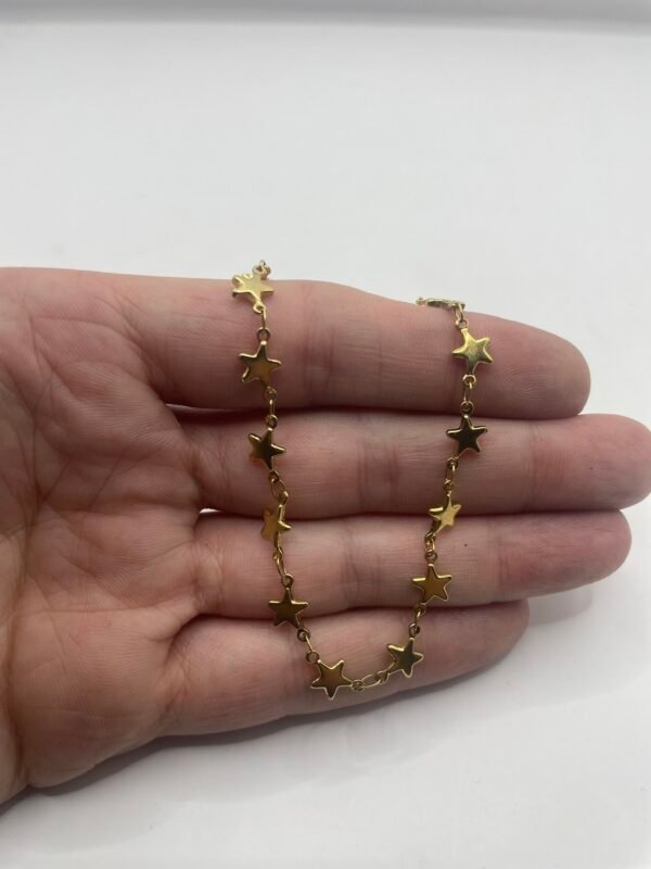 TOBILLERA EN ACERO QUIRURGICO DORADA