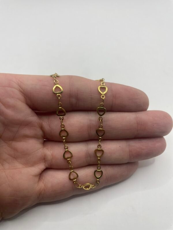 TOBILLERA EN ACERO QUIRURGICO DORADA