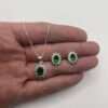 CONJUNTO DE PLATA FINA LADY DEE VERDE CON CIRCON