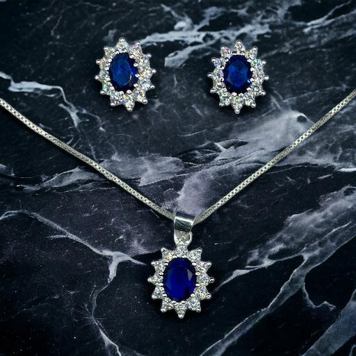 IMG_8219 CONJUNTO DE PLATA FINA LADY DEE AZUL CON CIRCON