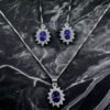 CONJUNTO DE PLATA FINA LADY DEE MORADO CON CIRCON