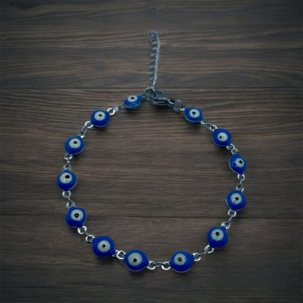 PULSERA EN ACERO QUIRURGICO OJOS AZUL