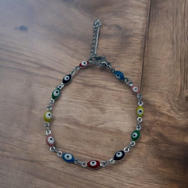 PULSERA EN ACERO QUIRURGICO OJOS MULTICOLOR