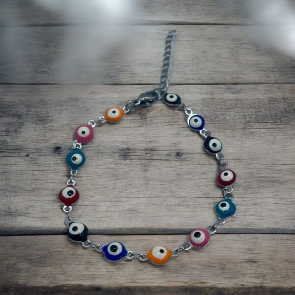 PULSERA EN ACERO QUIRURGICO OJOS MULTICOLOR