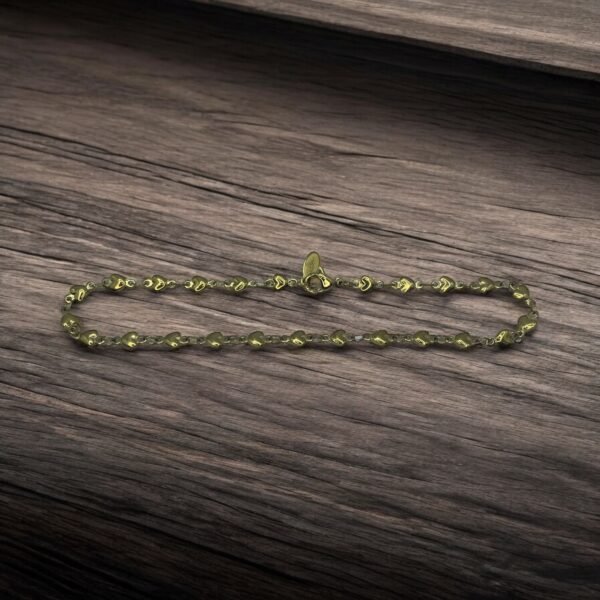 NQXW3418 TOBILLERA EN ACERO QUIRURGICO DORADA