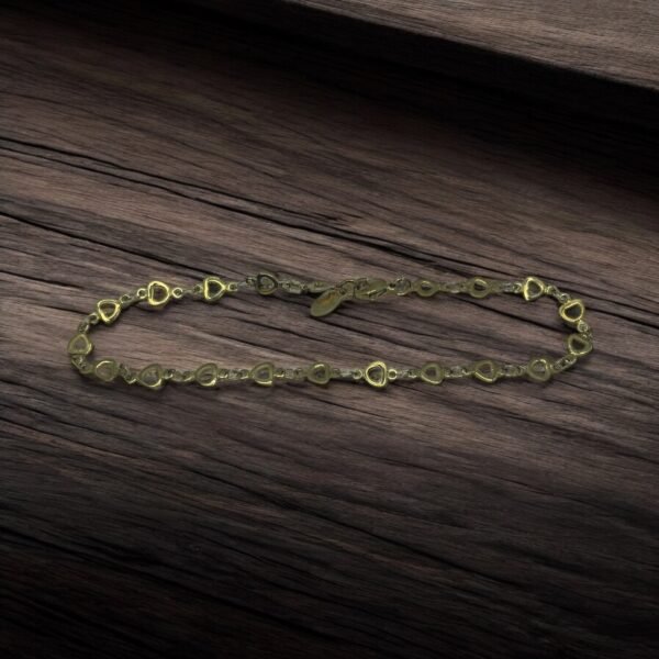 TOBILLERA EN ACERO QUIRURGICO DORADA