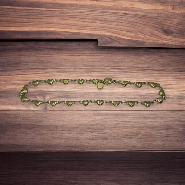 TOBILLERA EN ACERO QUIRURGICO DORADA