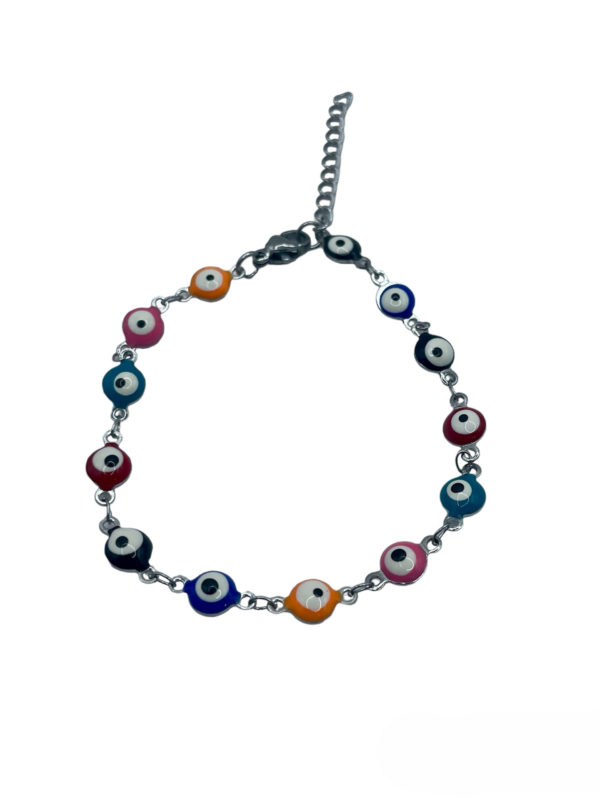 PULSERA EN ACERO QUIRURGICO OJOS MULTICOLOR