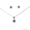 IMG_0127 CONJUNTO DE PLATA FINA CON CIRCON Y CRISTAL ROSADO