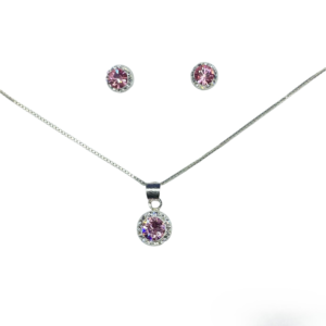 IMG_0127 CONJUNTO DE PLATA FINA CON CIRCON Y CRISTAL ROSADO