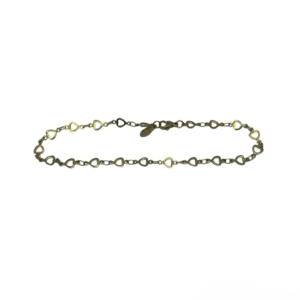 TOBILLERA EN ACERO QUIRURGICO DORADA