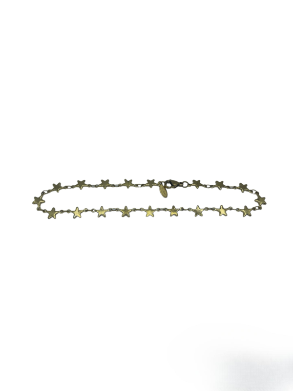 TOBILLERA EN ACERO QUIRURGICO DORADA