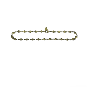 TOBILLERA EN ACERO QUIRURGICO DORADA