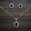 CONJUNTO DE PLATA FINA LADY DEE MORADO CON CIRCON