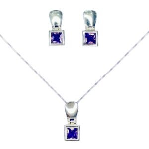Imagen de WhatsApp 2024-07-17 a las 15.03.43_8ec1d523 CONJUNTO DE PLATA FINA CON CIRCON CUADRADO LILA