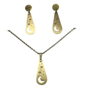 WJGX1832 CONJUNTO EN ACERO QUIRURGICO UNIVERSO DORADO