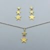 CONJUNTO EN ACERO QUIRURGICO ESTRELLAS DEGRADÉ DORADO