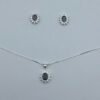 CONJUNTO DE PLATA FINA LADY DEE NEGRO CON CIRCON
