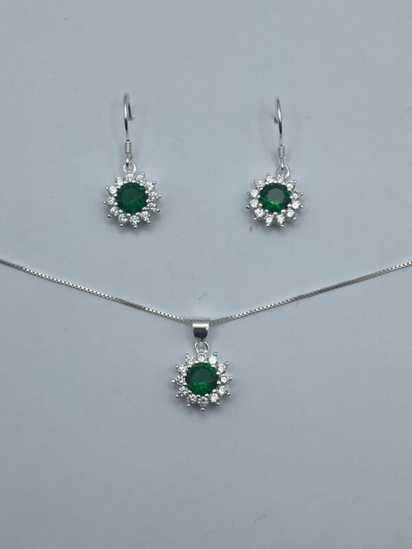 IMG_E1092 CONJUNTO DE PLATA FINA LADY DEE VERDE CON CIRCON