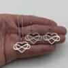 CONJUNTO EN ACERO QUIRURGICO CORAZON INFINITO