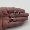 CONJUNTO DE PLATA FINA LADY DEE NEGRO CON CIRCON