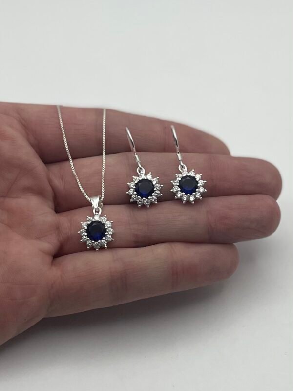IMG_E1284 CONJUNTO DE PLATA FINA LADY DEE AZUL CON CIRCON
