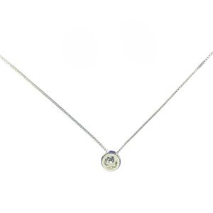 COLGANTE DE PLATA FINA PUNTO DE LUZ CIRCON SIN VALIER