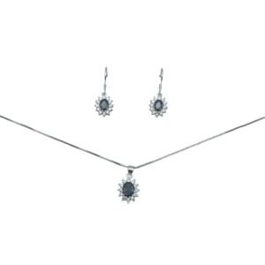Hermoso Conjunto de Plata: Circon Tornasol