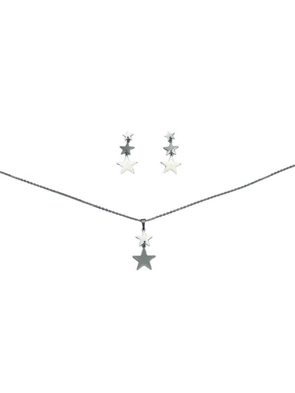 CONJUNTO EN ACERO QUIRURGICO ESTRELLAS DEGRADÉ