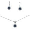 PCBY3514 CONJUNTO DE PLATA FINA LADY DEE AZUL CON CIRCON